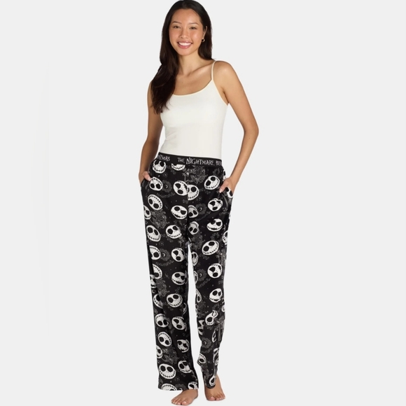 Nightmare Before Christmas Women’s Lightweight Velour Sleep Pants - Picture 2 of 6
